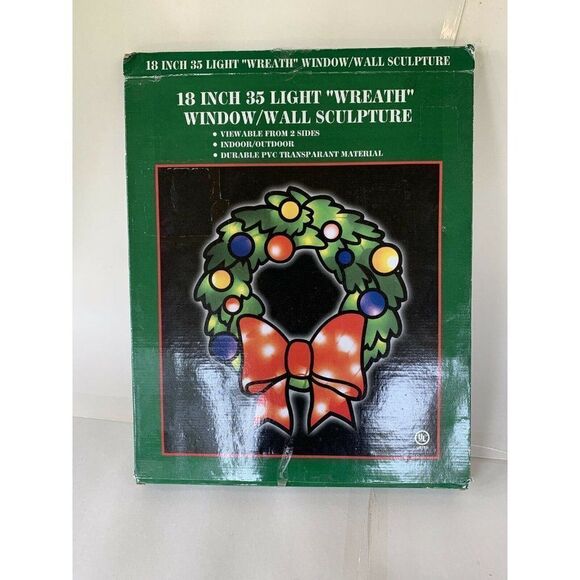 VTG 18" 35 Light Wreath Window Wall Sculpture - Picture 1 of 8
